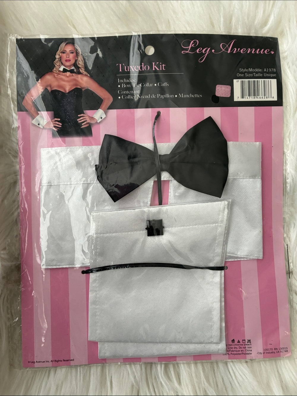 Leg Avenue Black & White Tuxedo Kit Bandeau Accessories